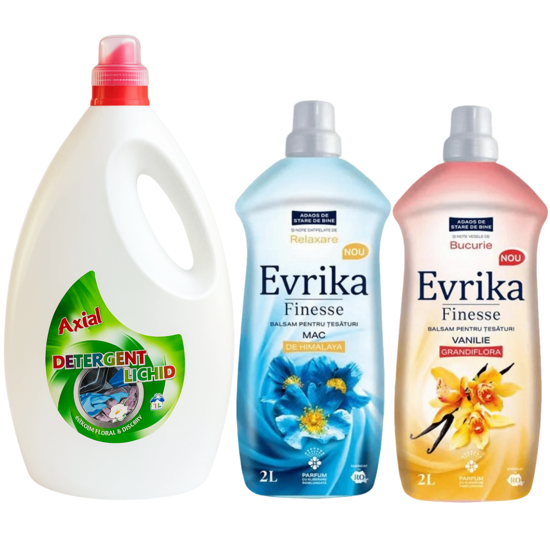 Pachet Axial & Evrika – 5L Detergent + 4L Balsam