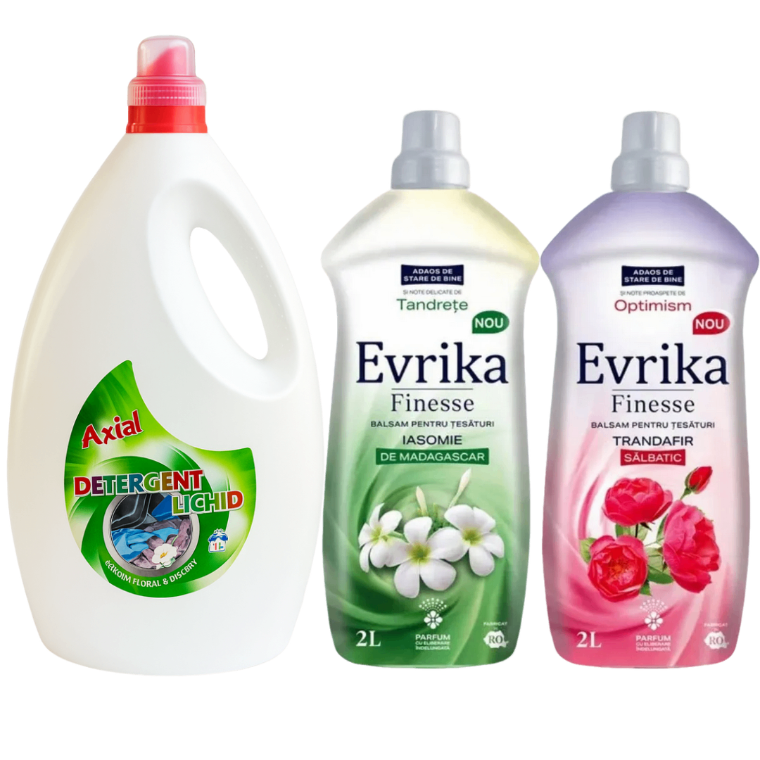 Pachet Axial & Evrika – 5L Detergent + 4L Balsam