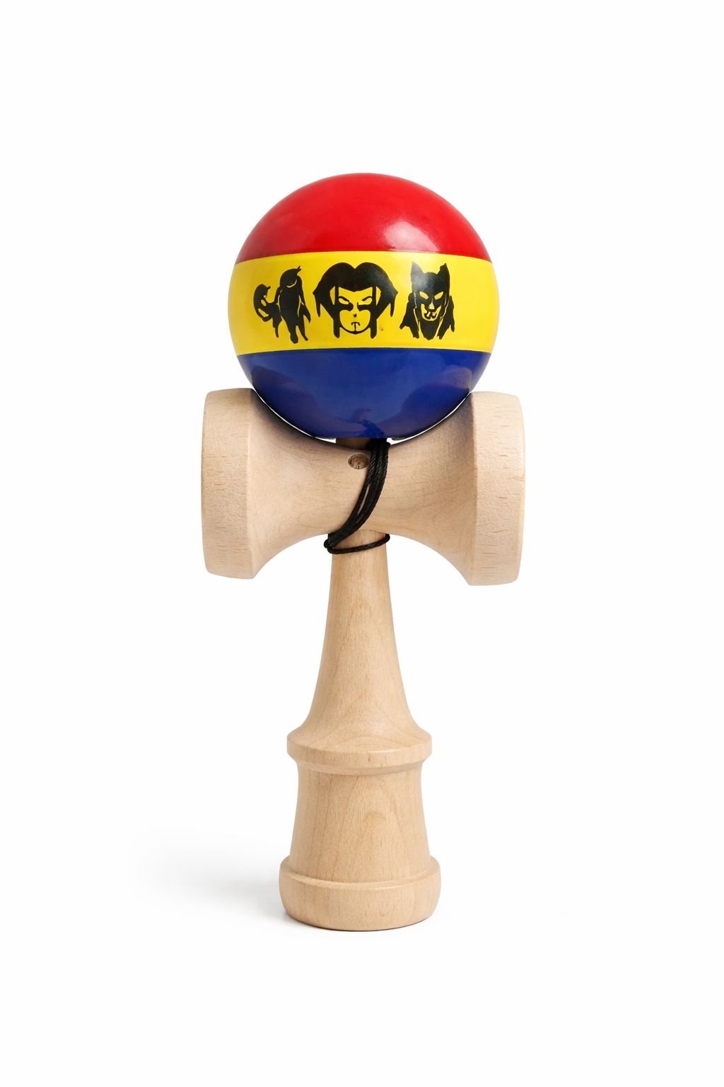 Kendama Dracula V3 – Super Sticky Grip, Ață Lungă cu Rulment, Balance Hole