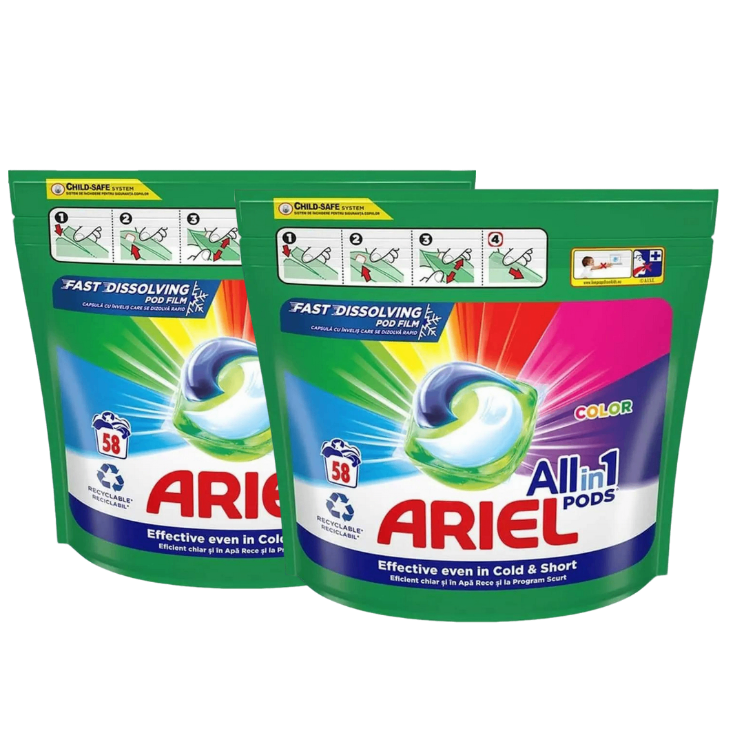 Ariel All-in-1 PODS Color – 116 capsule (2x58)