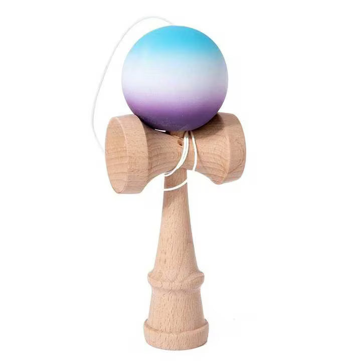 Kendama, model Albastru-mov, 18 cm