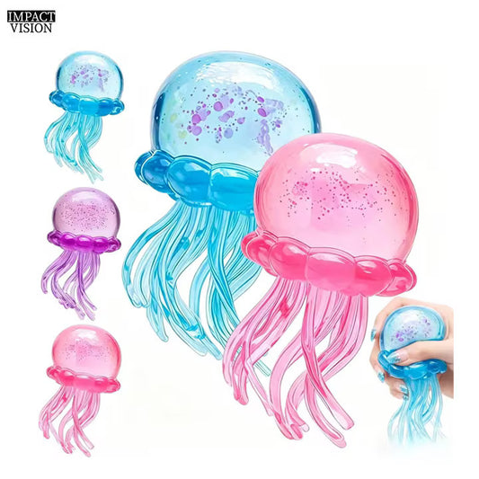 Jucărie antistres Meduză Squishy cu glitter. Culoare: Aleatorie
