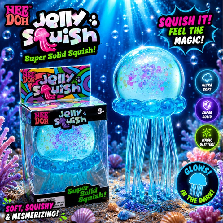 Jucărie antistres Meduză Squishy cu glitter. Culoare: Aleatorie