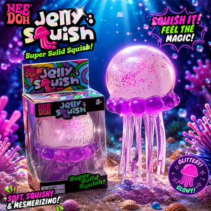 Jucărie antistres Meduză Squishy cu glitter. Culoare: Aleatorie