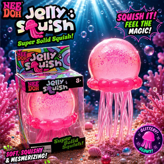 Jucărie antistres Meduză Squishy cu glitter. Culoare: Aleatorie