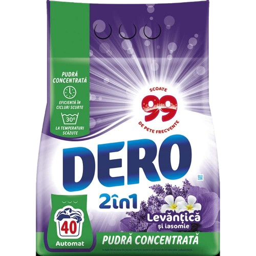 3 kg – Dero 2in1 Automat Lavandă (40 spălări)