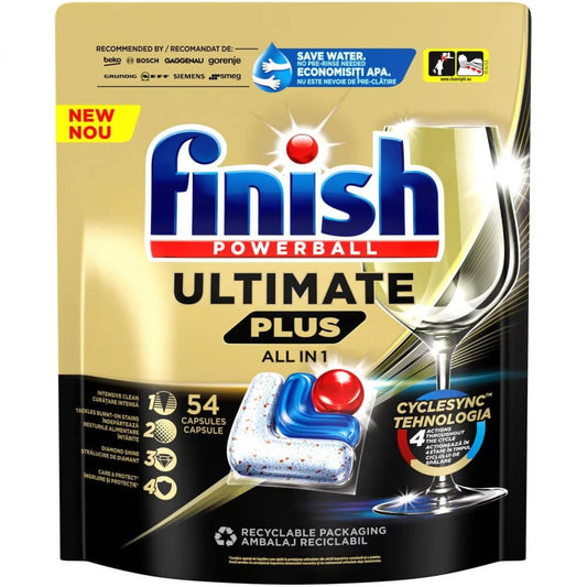Finish Tablete Ultimate Plus, 54 bucăți – pentru mașina de spălat vase