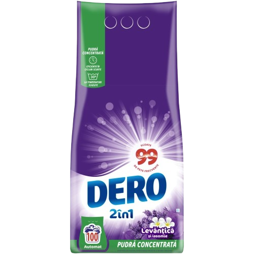 7.5 kg – Dero 2in1 Automat Lavandă (100 spălări)