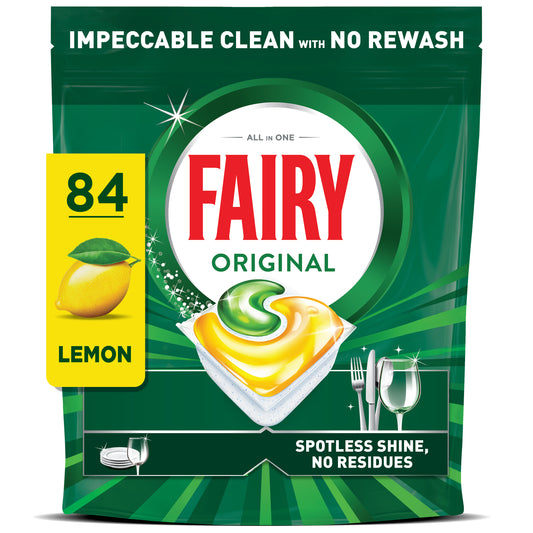 Fairy Tablete Original Lemon, 84 bucăți – pentru mașina de spălat vase