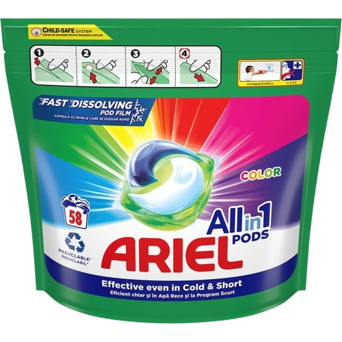 🧼 Ariel All-in-1 Pods Color – 58 capsule