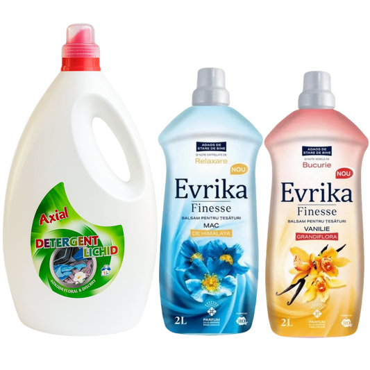 Pachet Axial & Evrika – 5L Detergent + 4L Balsam