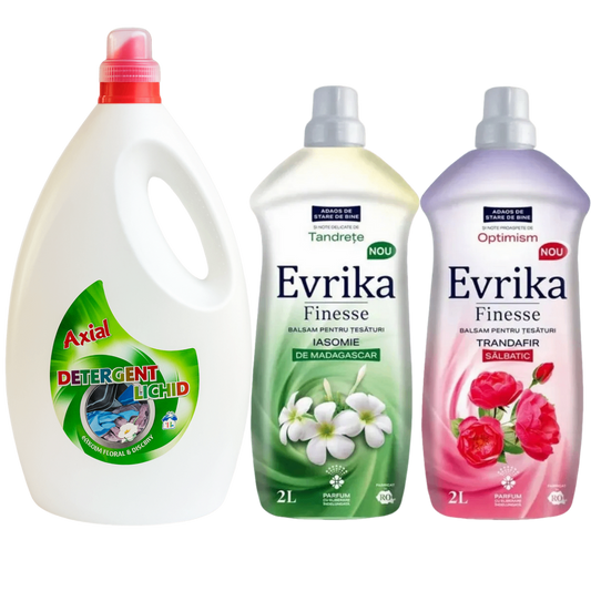 Pachet Axial & Evrika – 5L Detergent + 4L Balsam