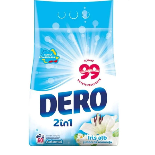 Dero 2in1 Automat Iris Alb – Detergent Pudră 1.5 kg