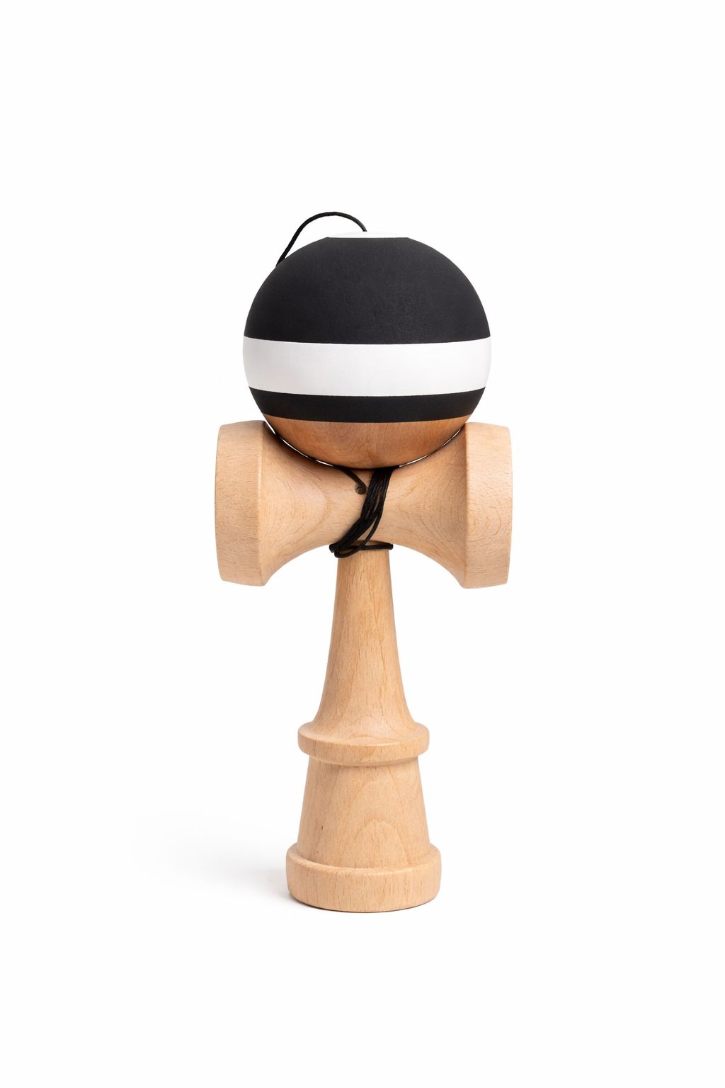 Kendama Rubber V3 Negru – Rubber Grip, Ață Lungă cu Rulment, Balance Hole