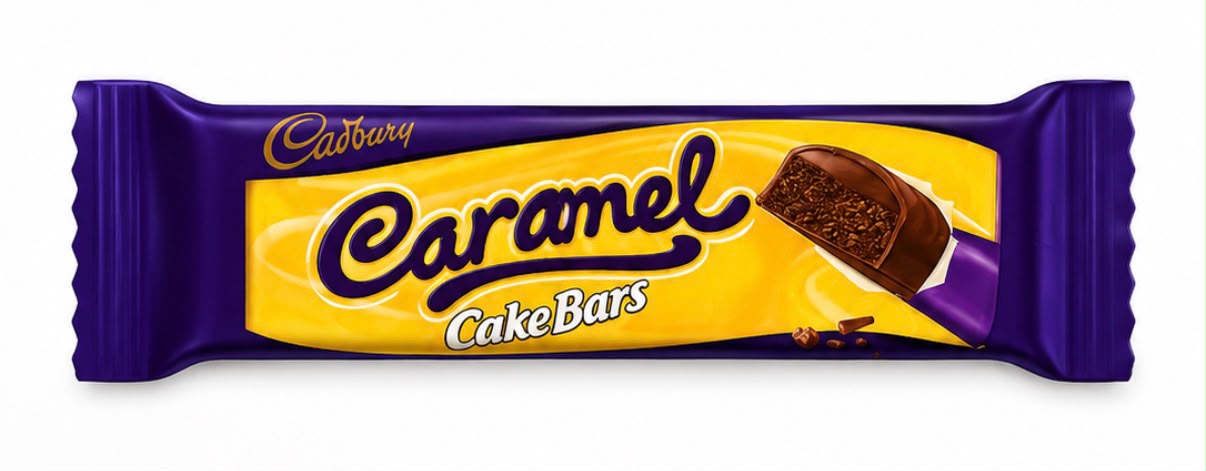 Jucărie Squishy Cadbury Caramel Cake Bar