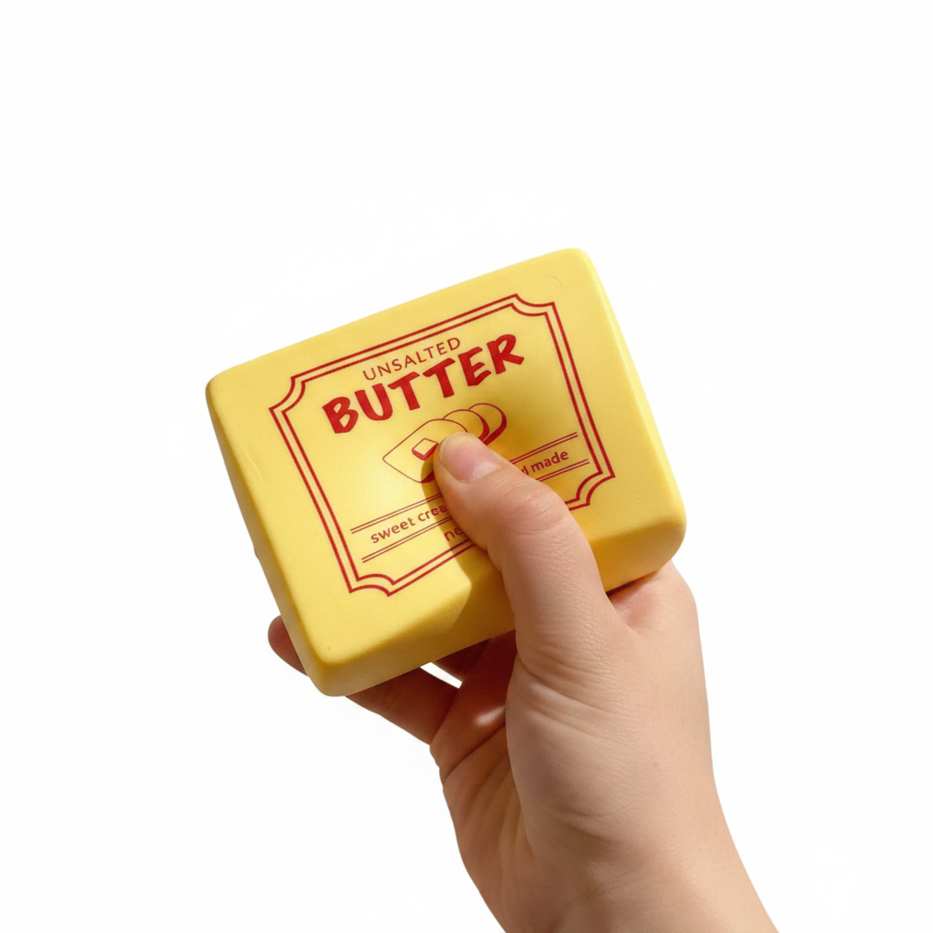 Butter squishy cu mână, fără fundal