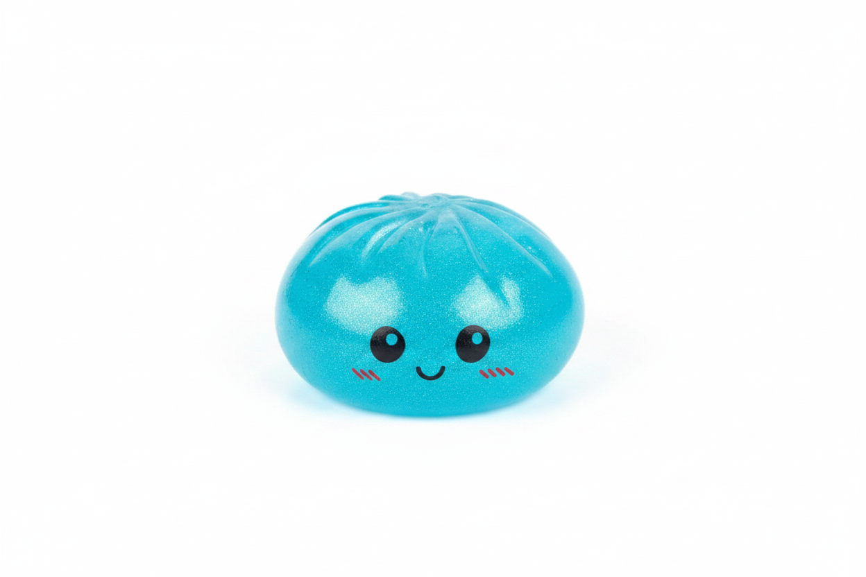 Squishy Bebe cu Sclipici - fundal alb