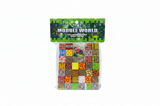 Set Minecraft puzzle, cuburi cu magnet, 36 piese