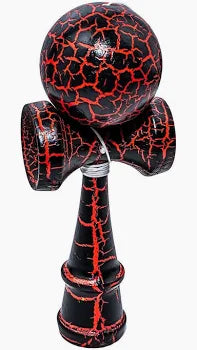 Kendama, model negru-rosu, 18 cm